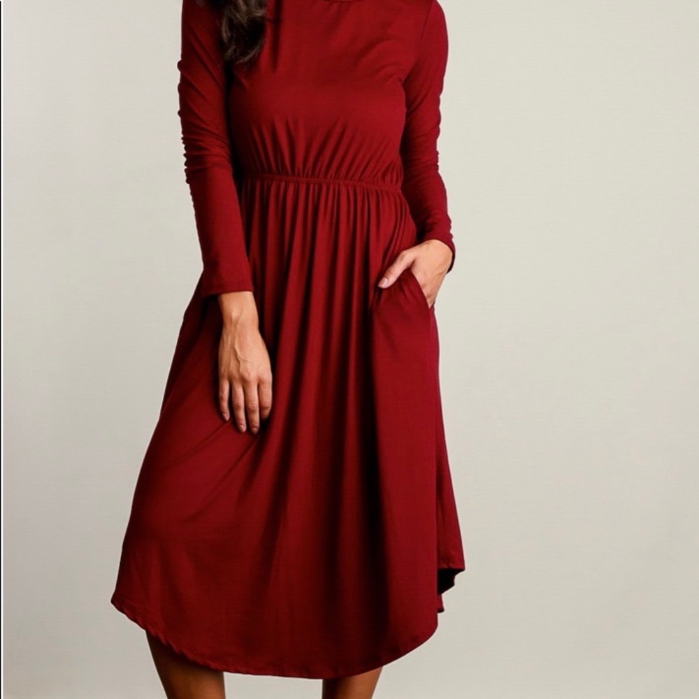 Wine Midi Dress